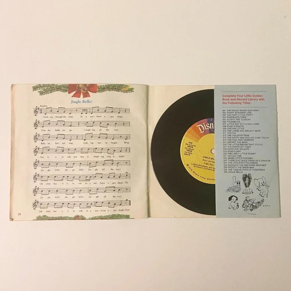 Vintage  1976 Jingle Bells Little Golden Book 7 Inch Record - Picture 9 of 16
